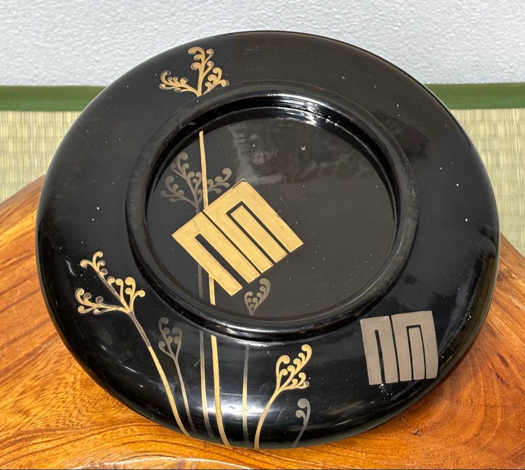 年代物 輪島塗 黒塗り 会箱 お椀 喰籠 大椀