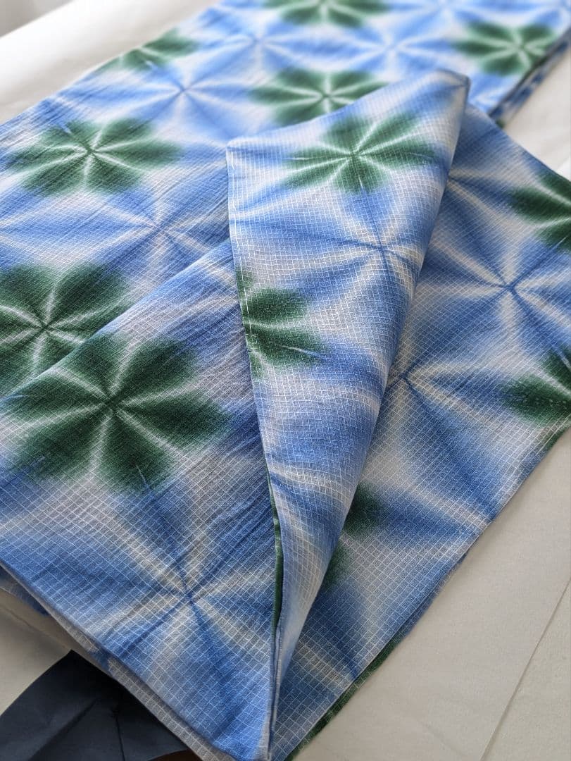 藤井絞綿麻紅梅高級浴衣