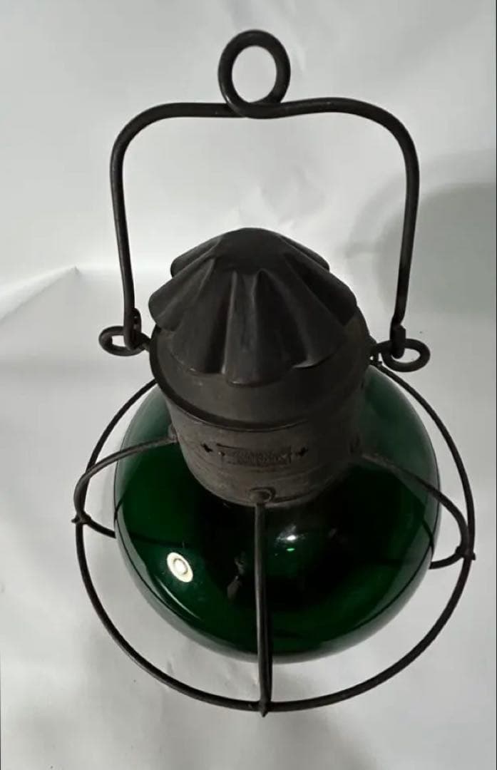 昭和レトロ　船舶用ランタン（吊り下げ/平置き100V電源点灯改造）＜25b14＞