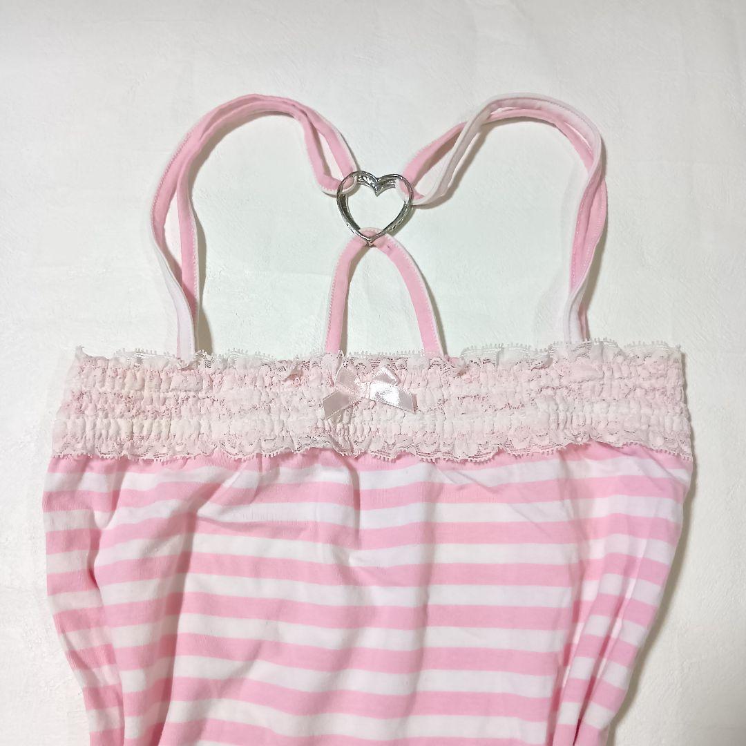 希少00s TRALALA トゥララ リボン レース フリルキャミソール姫系