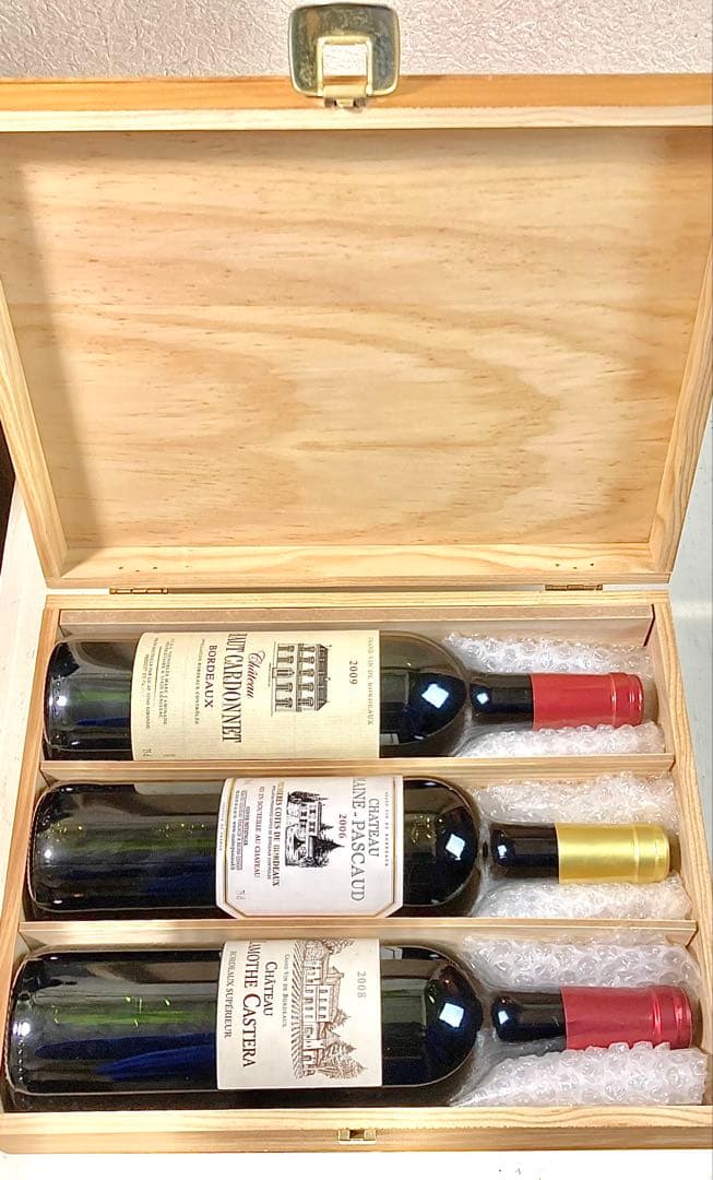 【木箱入・未開封】ボルドー赤 2006/2008/2009 3本セット