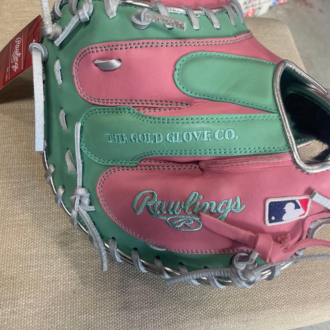 Rawlings 軟式グローブ ピンク/グリーン