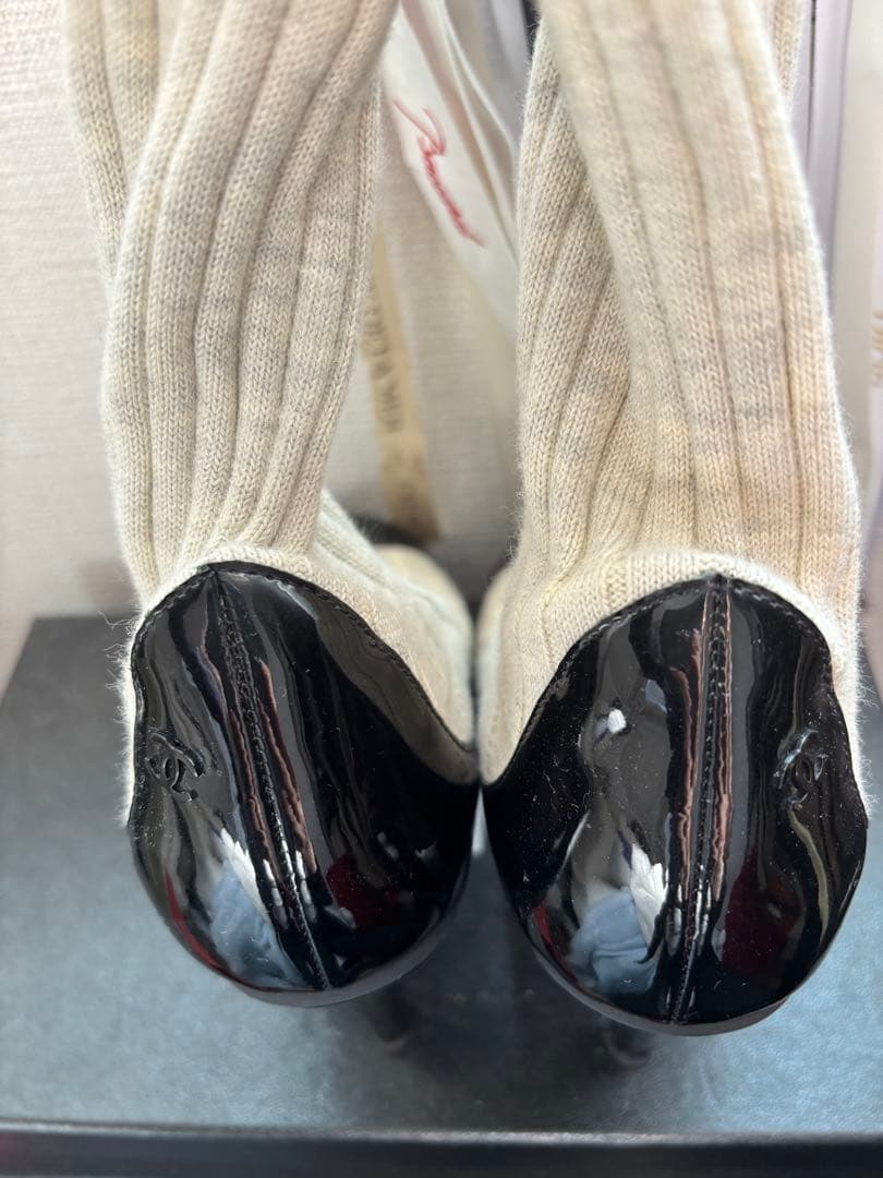 CHANEL ニット ソックスブーティ