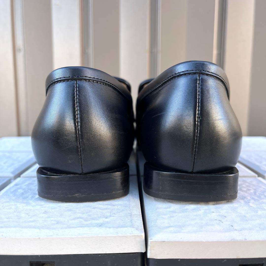 38 PELLICO ビット　ローファ　黒　フラット　ぺたんこ　24.5