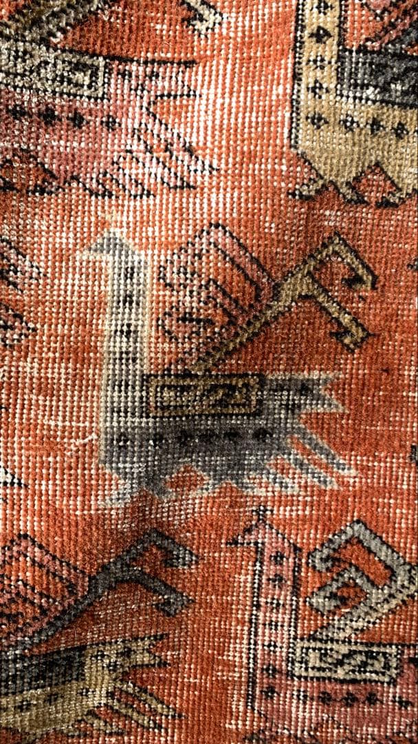 85.5×152 \"孔雀の行進\" ViNTAGE TURKiSHRUG