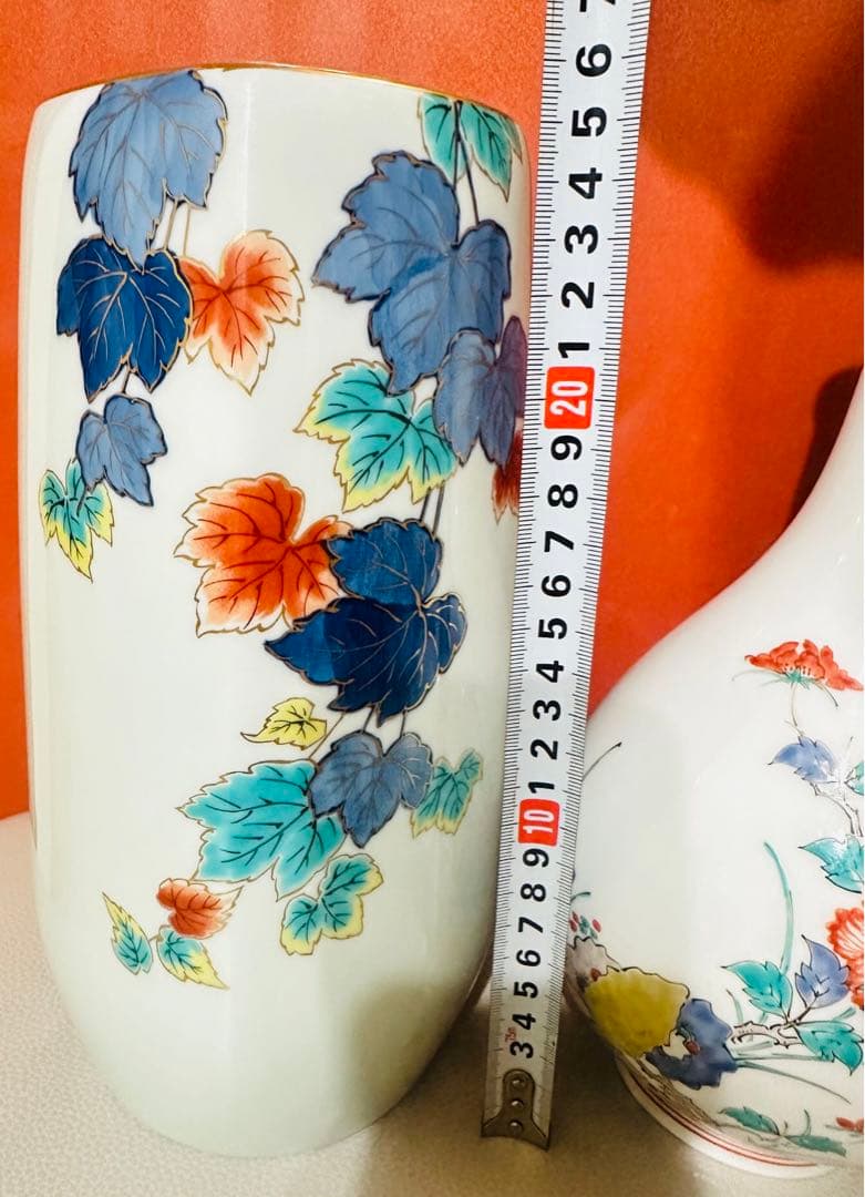 酒井田柿右衛門と 弥右衛門花瓶2点セット高さ約26 Cm美品 花瓶 花器 花入