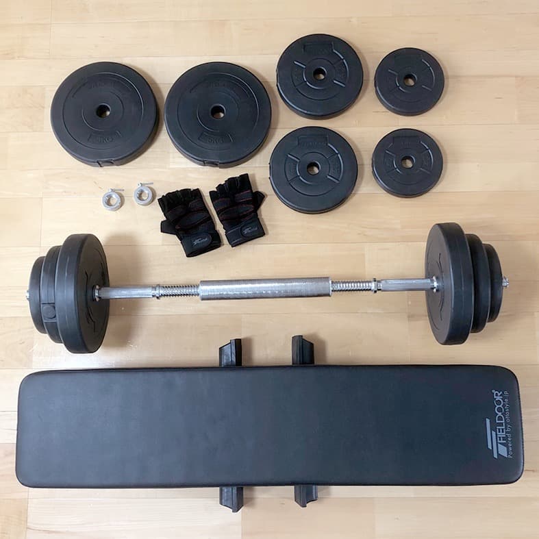 【引取限定】ダンベル フラットベンチ ベンチプレス グローブ（セット）40kg