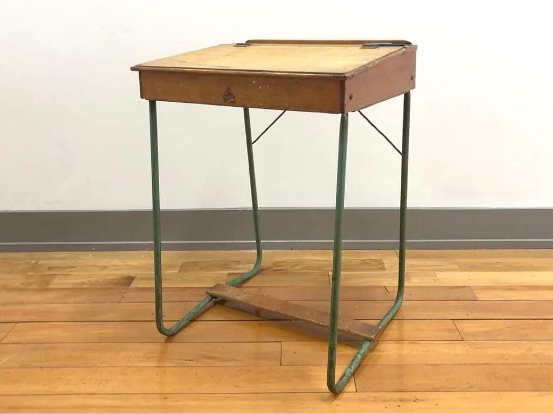 アンティーク　シャビーなスクールデスク　イギリス製