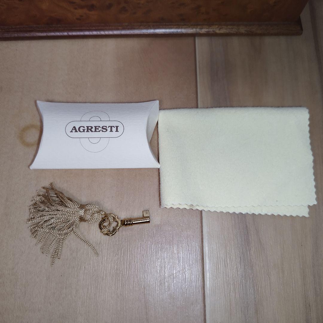 【美品】AGRESTI ジュエリーボックス 2段 宝石箱 鍵付き イタリア製
