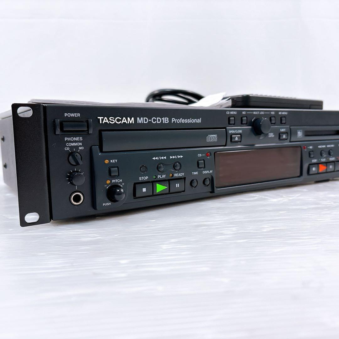 【極美品】TASCAM 業務用CDプレーヤー MD-CD1B MDプレーヤー