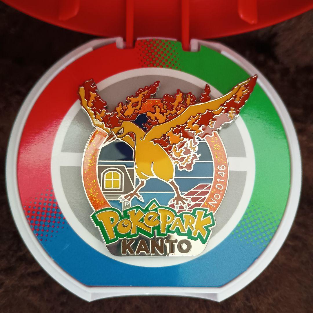 【モンスターボール付】ポケパークカントー限定　ピンバッジ　ファイヤー