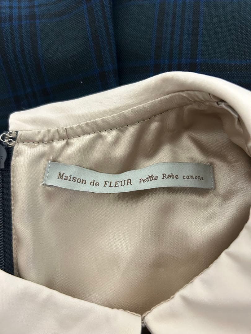 美品✨　メゾンドフルール　カノン　チェックワンピース　M