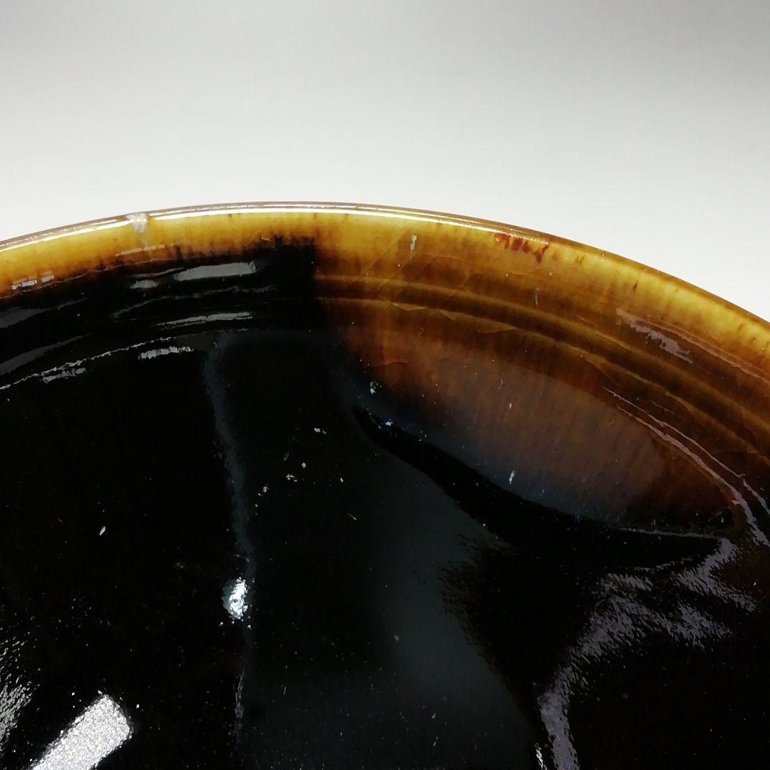 Ｓ４５２　茶碗　十客『天目釉渦巻文』『天目形数茶碗』『平安　鳴滝窯』共箱　茶道具