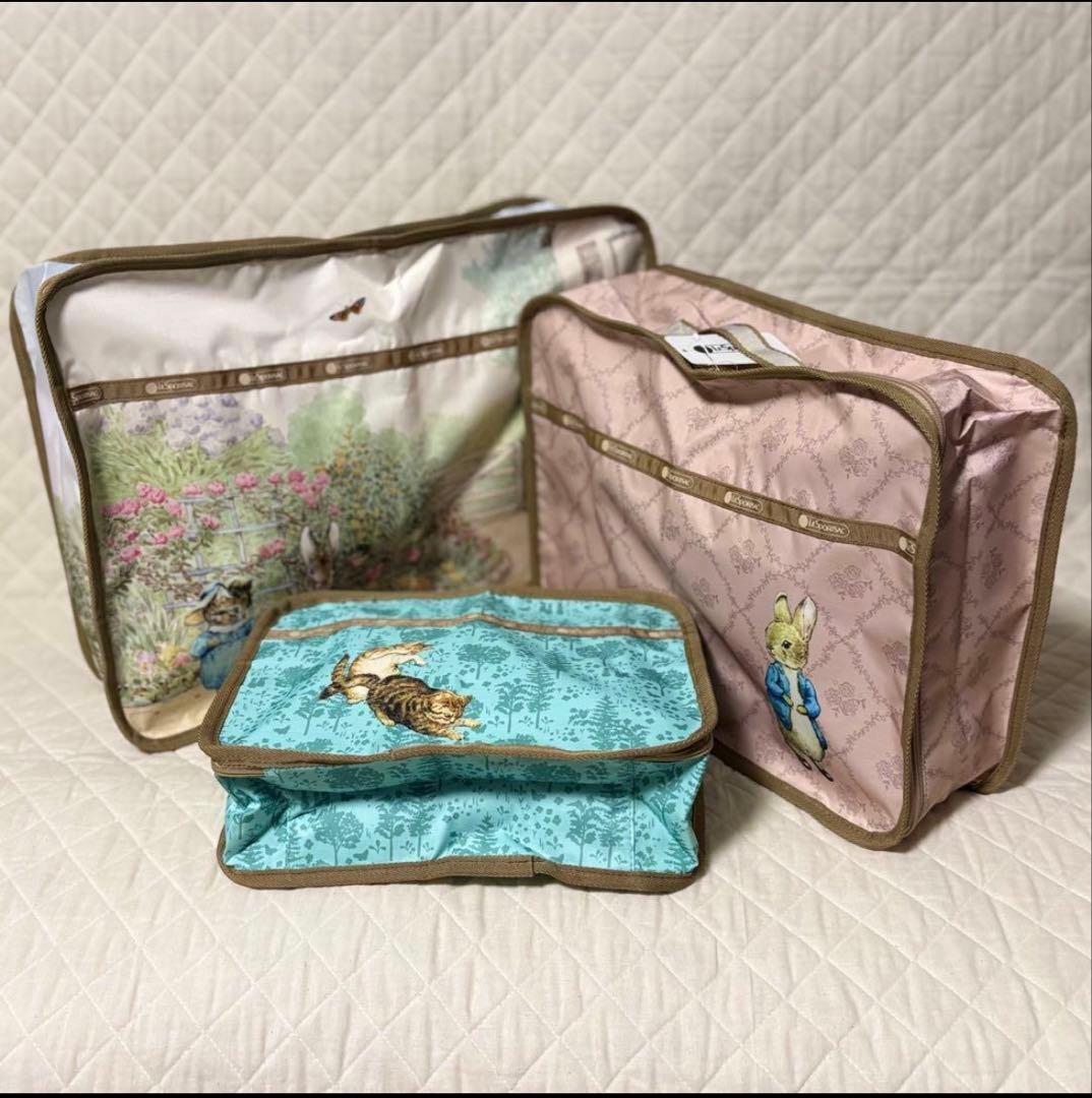レスポートサック　ピーターラビット　トラベルパッキングポーチ　　L・M・S