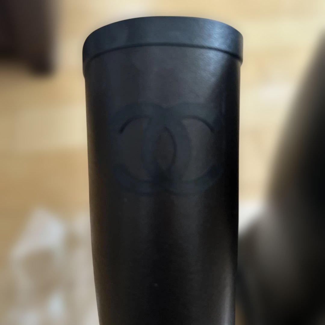 CHANEL ブラウン&ブラック 長靴・レインブーツ23