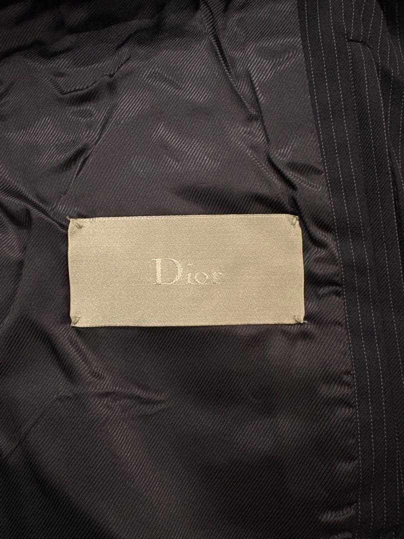 正規品 ディオールオム　フード付き ストライプ ベスト アウター ダークネイビー