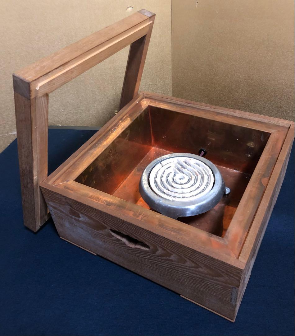 割引中❗️《レ》茶道具 桑色 磨入子 置炉 コード穴付 電熱器付 元箱　1f