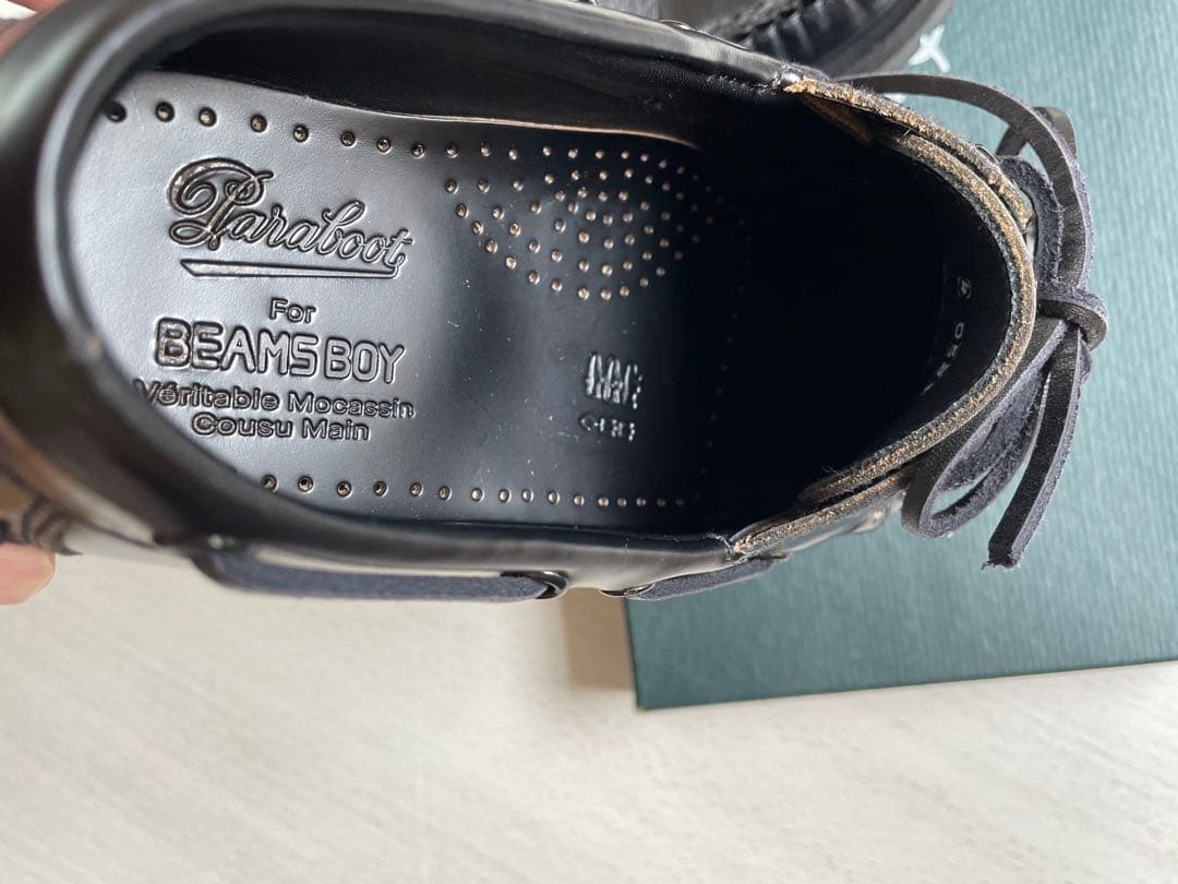 パラブーツ　モカシンデッキシューズ　beams boy