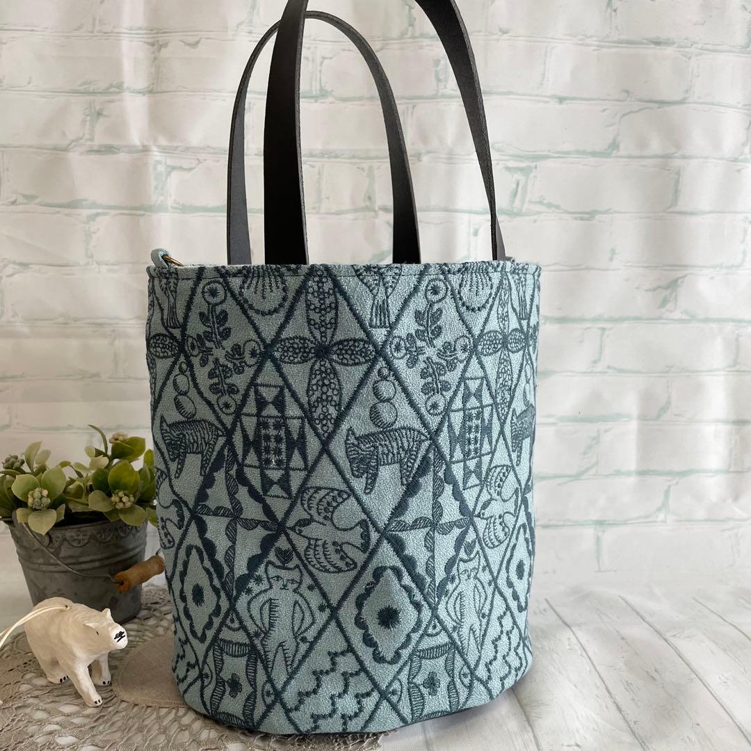 ハンドメイド　バケツトートバッグ　ミナペルホネン symphony 428