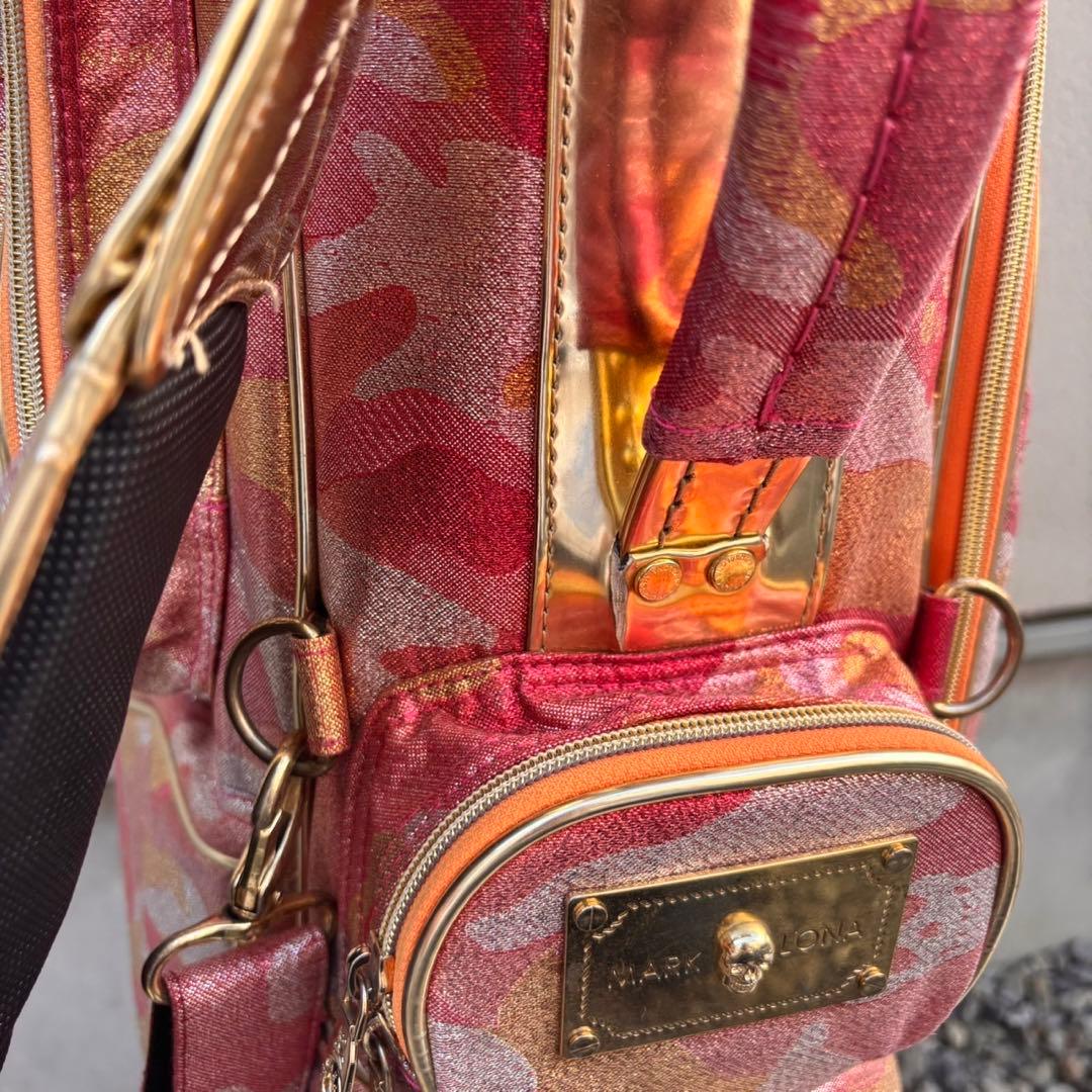 希少MARK&LONA マーク＆ロナ ３点式スタンドスカルカモ キャディバッグ