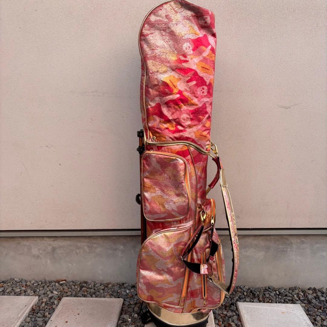 希少MARK&LONA マーク＆ロナ ３点式スタンドスカルカモ キャディバッグ