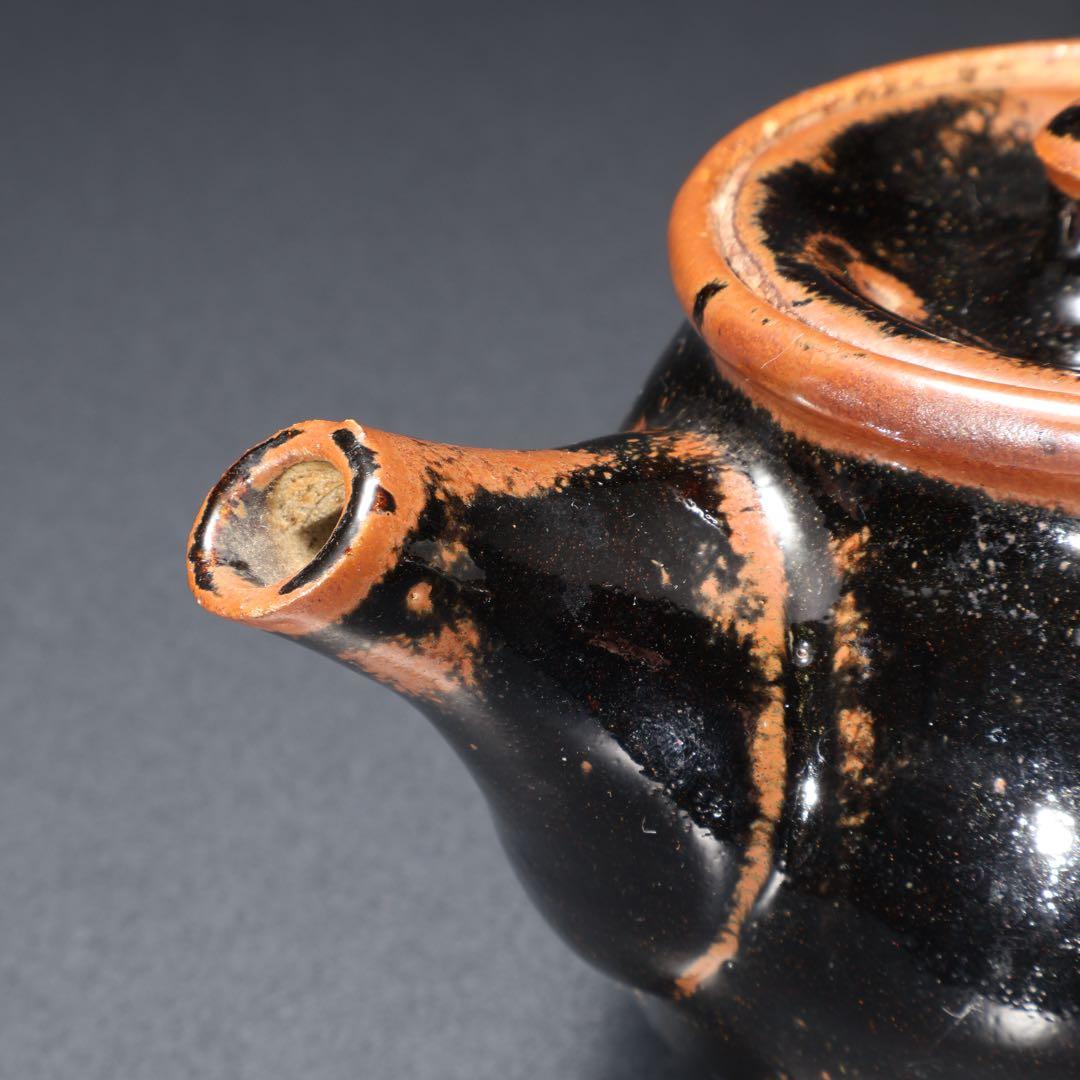 浜田庄司　黒釉急須　人間国宝　民藝　R1615K2