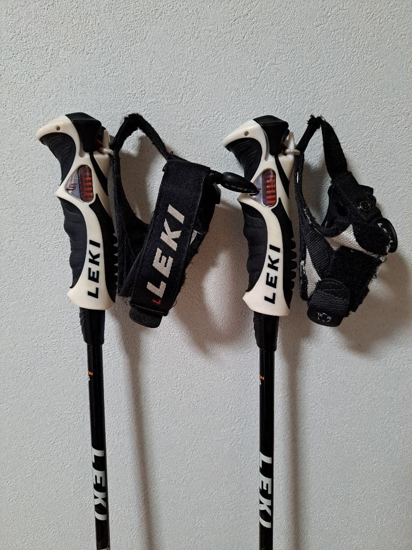LEKI Carbonスキー用ポール 黒/白105cm