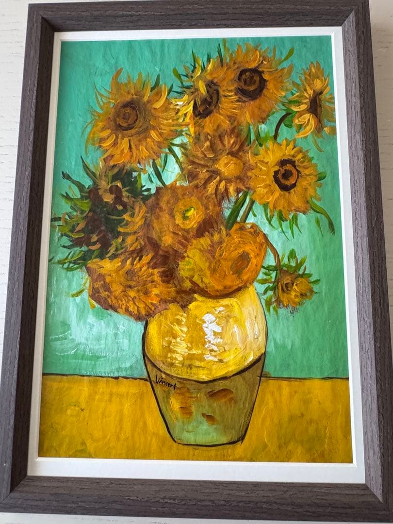 フィンセント・ファン・ゴッホ 『ひまわり』 原画 手書き 表サイン ギャラリ印