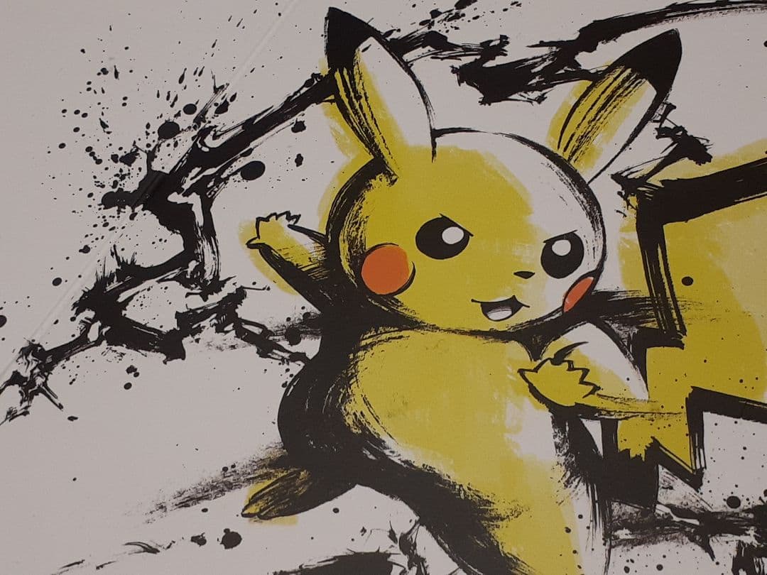 ポケモン　墨絵列伝　ミニ屏風コレクション　ピカチュウ