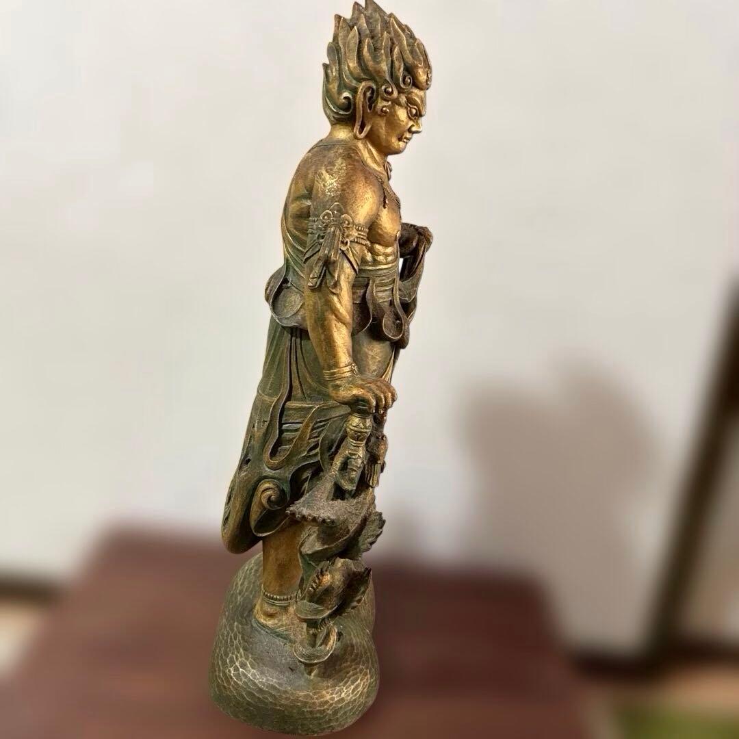 松久宗林　不動明王　青銅　仏像　美品