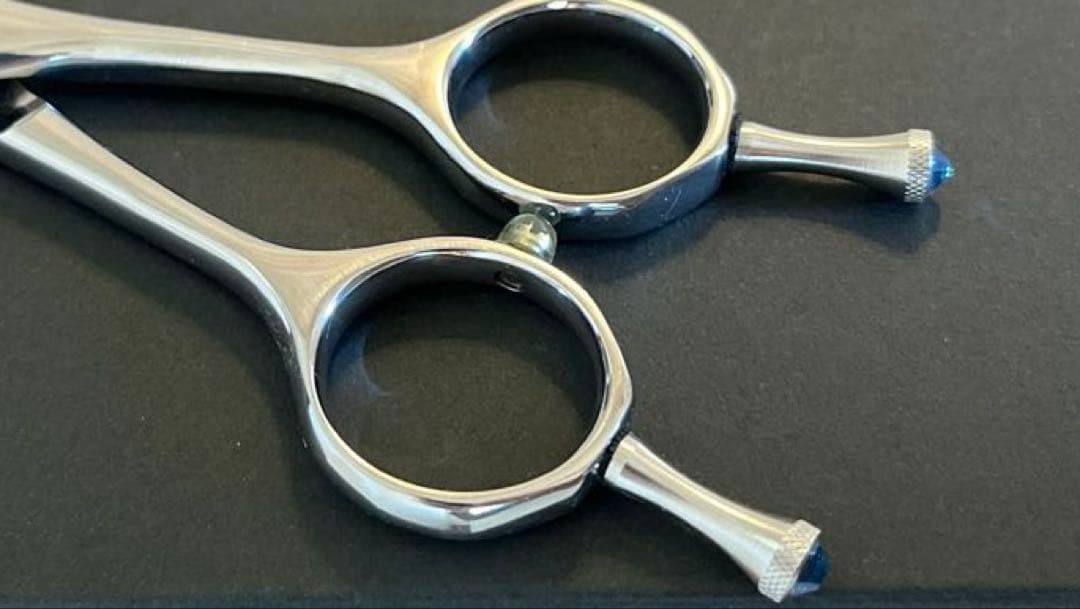 シルバーライン　シザー　消しゴム手品　カーブ　7インチ　シザーリング付