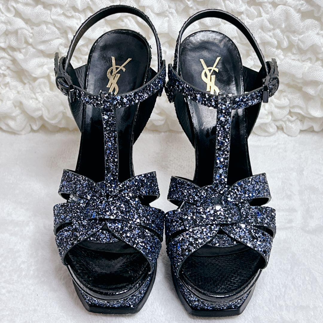 希少✨️ サンローラン サンダル トリビュート ラメ グリッター スパンコール