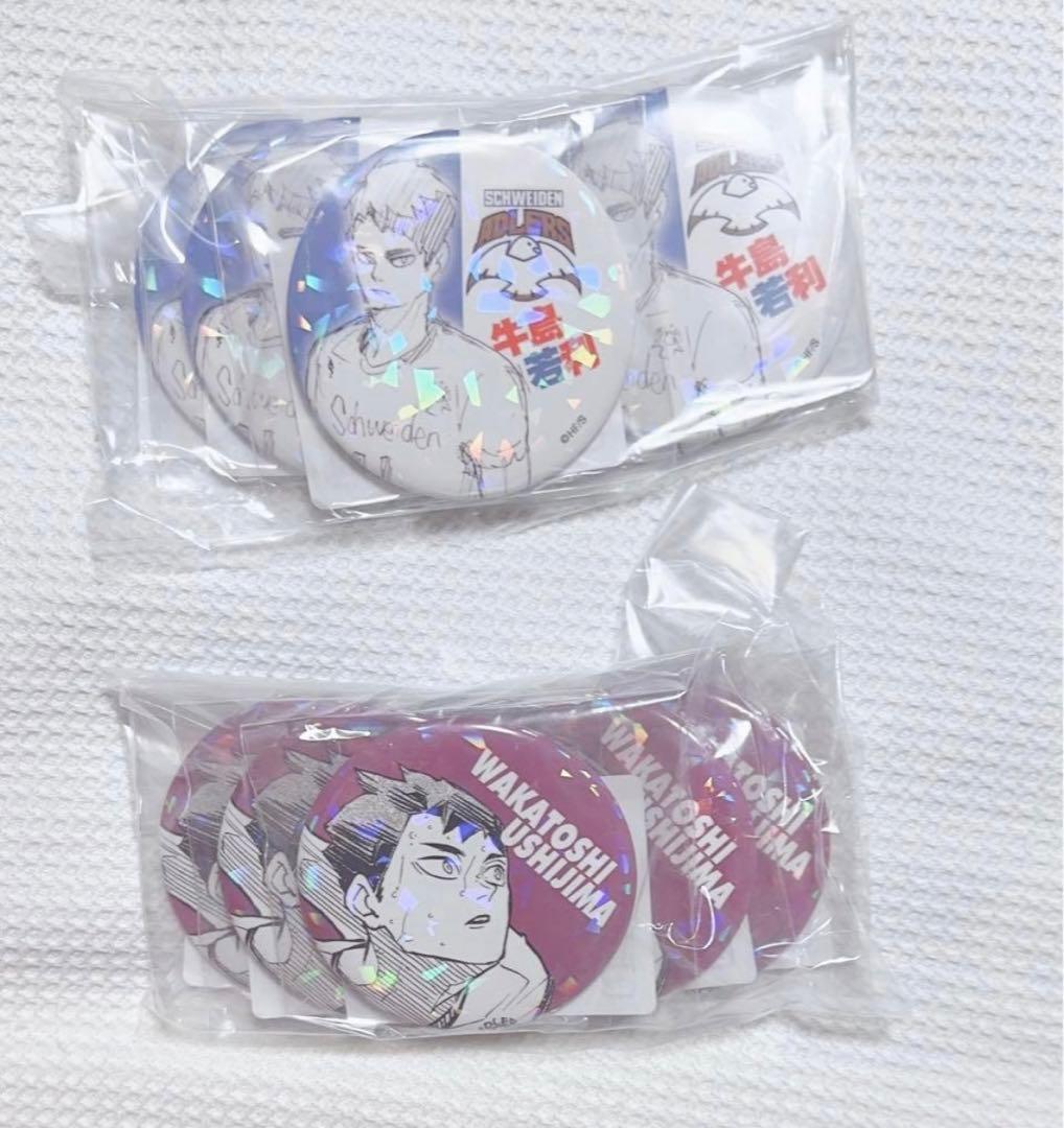 ハイキュー　オールスター缶バッジ　牛島若利　白鳥沢　アドラーズ