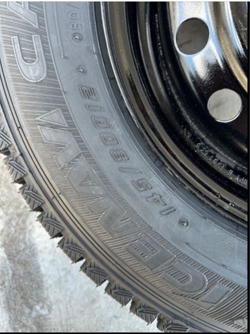 新品未使用　ホンダ　145/80R12 ホイールセット