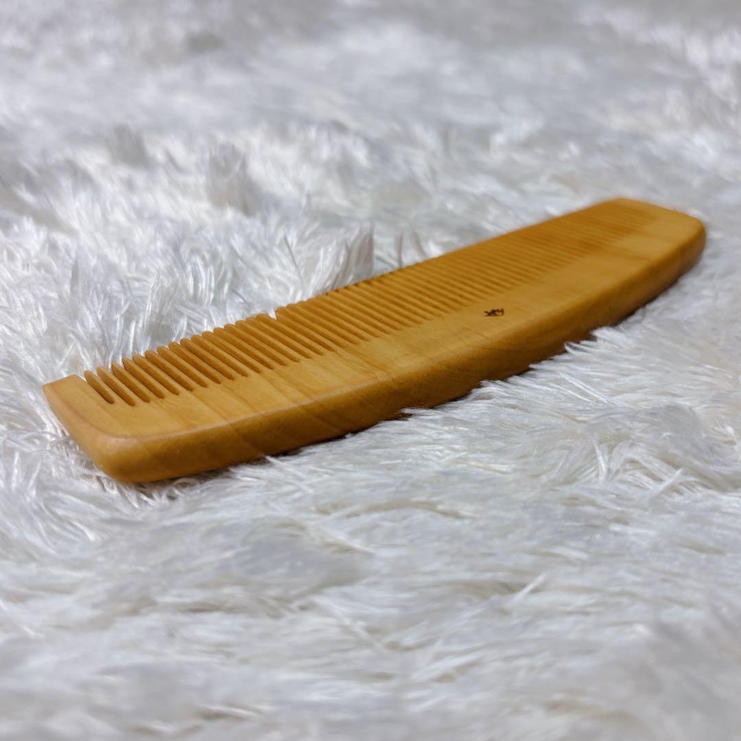 京都十三や 極上国産本つげ 4.5寸 とき櫛 つげ櫛 薩摩つげ ケース付き