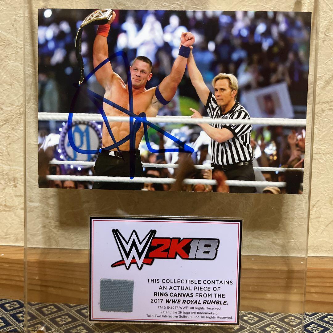 wwe 2K18ジョンシナフィギュア直筆サイン入り限定プレート