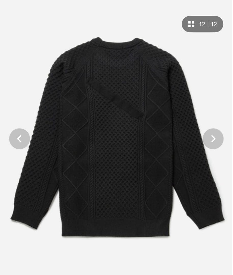 Saturdays Golf Polo Cable Knit ブラック