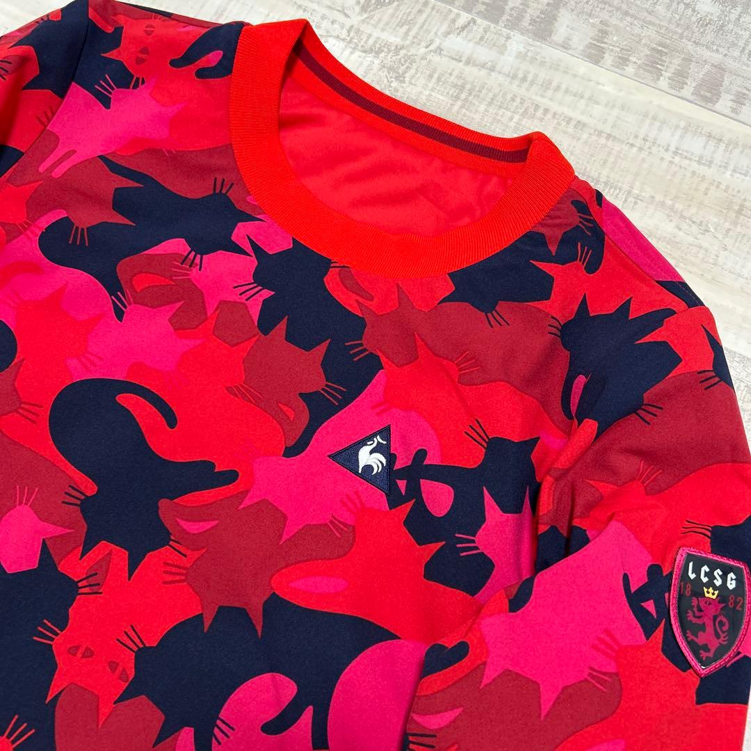 ルコックスポルティフゴルフ★猫柄★セットアップ★中綿★リバーシブル★【サイズS】