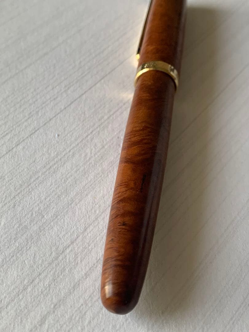 PLATINUM 万年筆 木軸 14Kペン先
