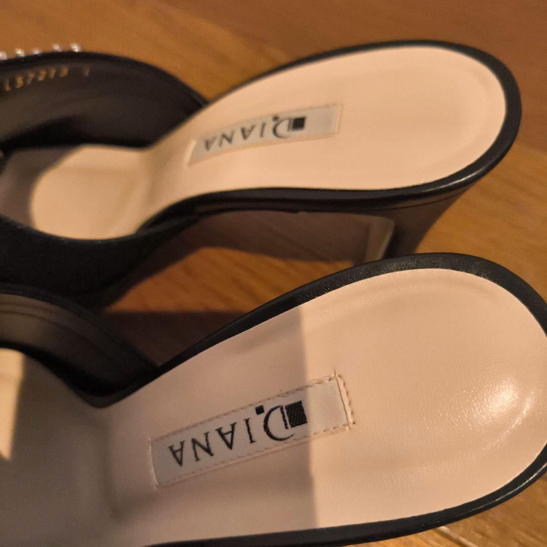 DIANA　 ブラック 　ヒール サンダル