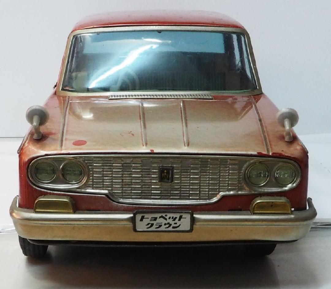 野村【トヨペット クラウン デラックス 特大 赤】フリクション ブリキTIN箱無