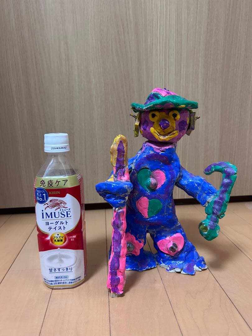 ピエロ【値下げ交渉可】【粘土細工】【一点物】【置物】【美術品】