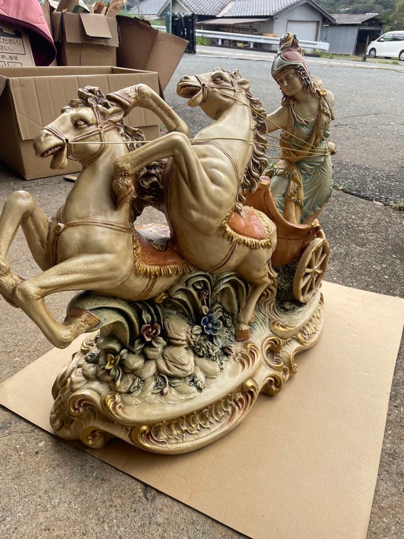 BEBE【ITALY】馬車ベンハー　ロココ調　西洋美術品　置物　オブジェ