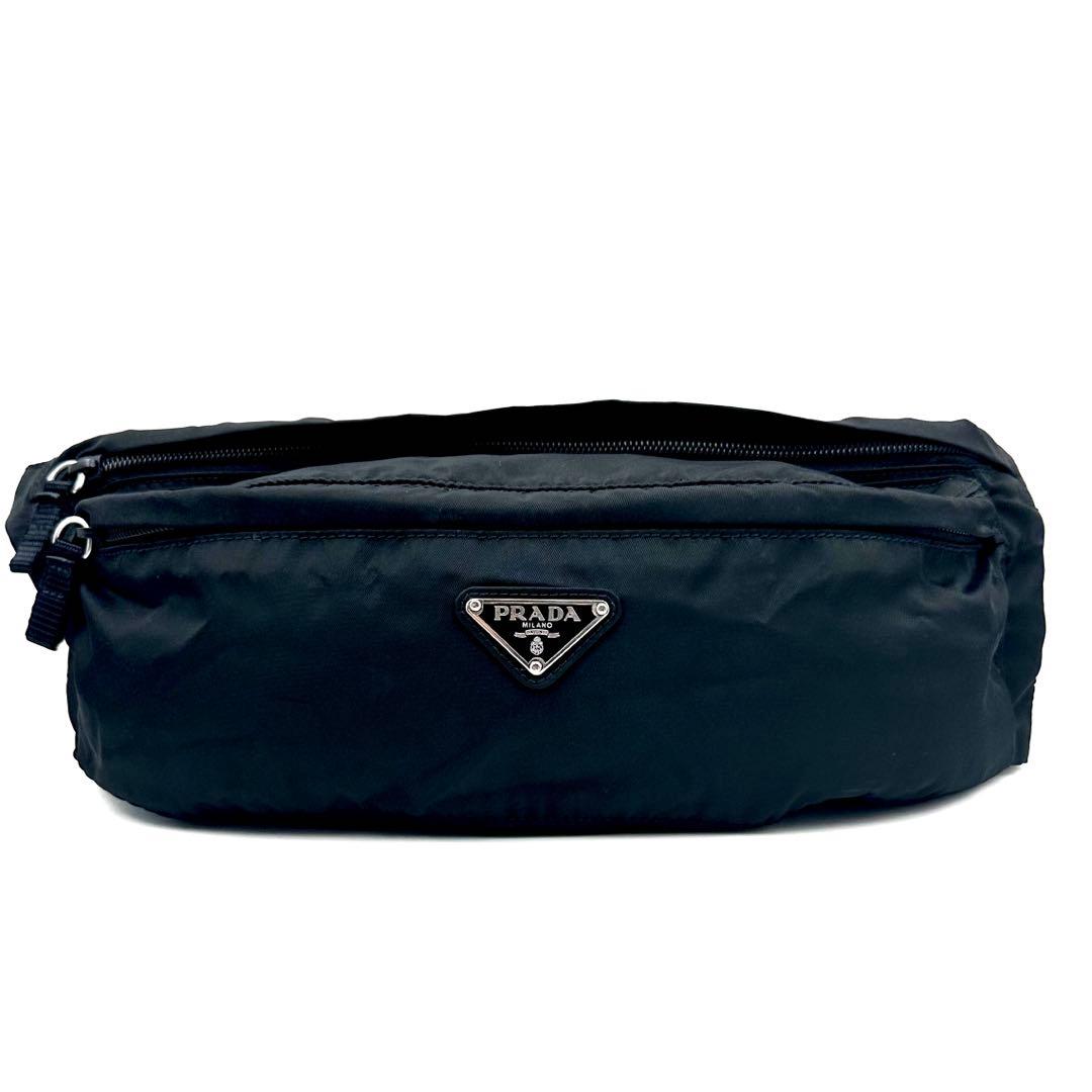 《極美品》ギャランティ付PRADA 三角ロゴ ナイロンクロスボディ ボディバッグ