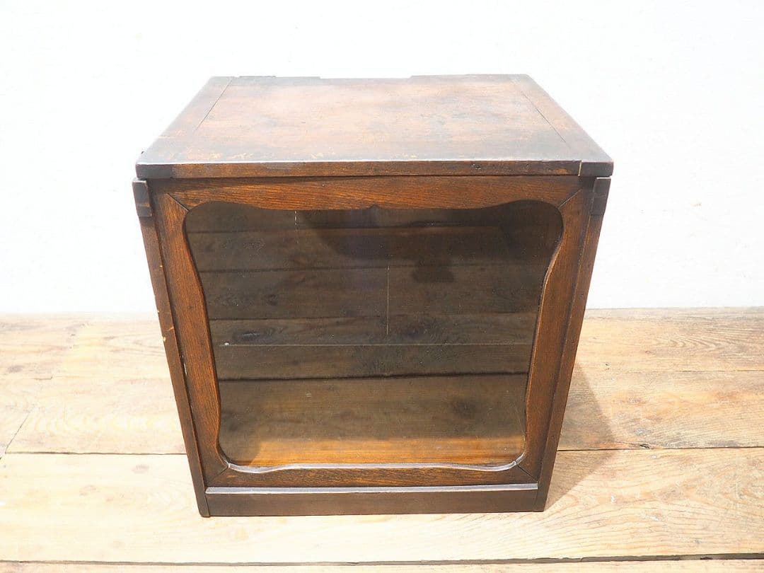 1397 アンティーク　ケンドン式　ガラスケース　飾り棚　収納棚　レトロ　古家具