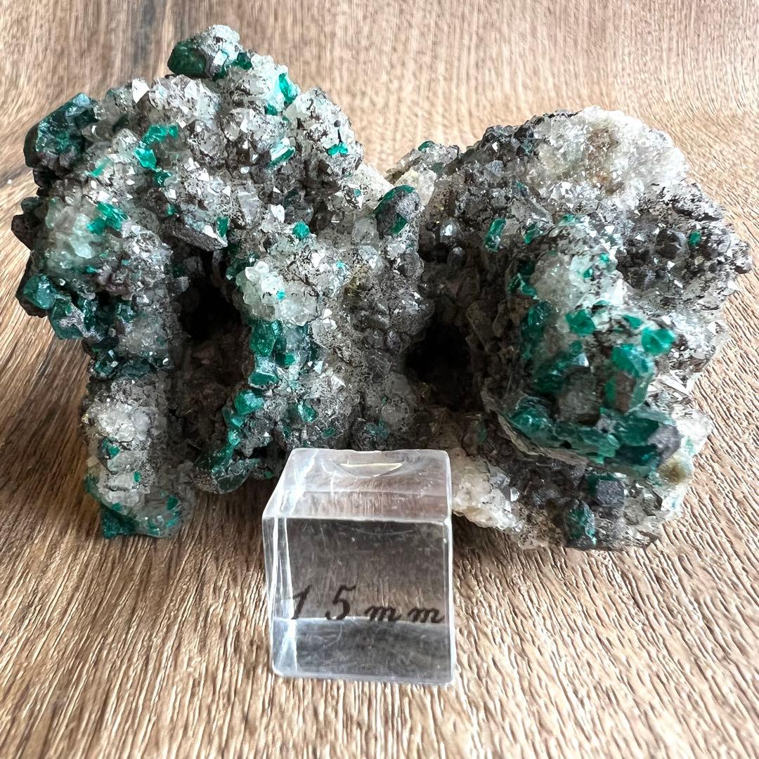 サービス品 ダイオプテーズ 水晶 共生 鉱物 標本 原石