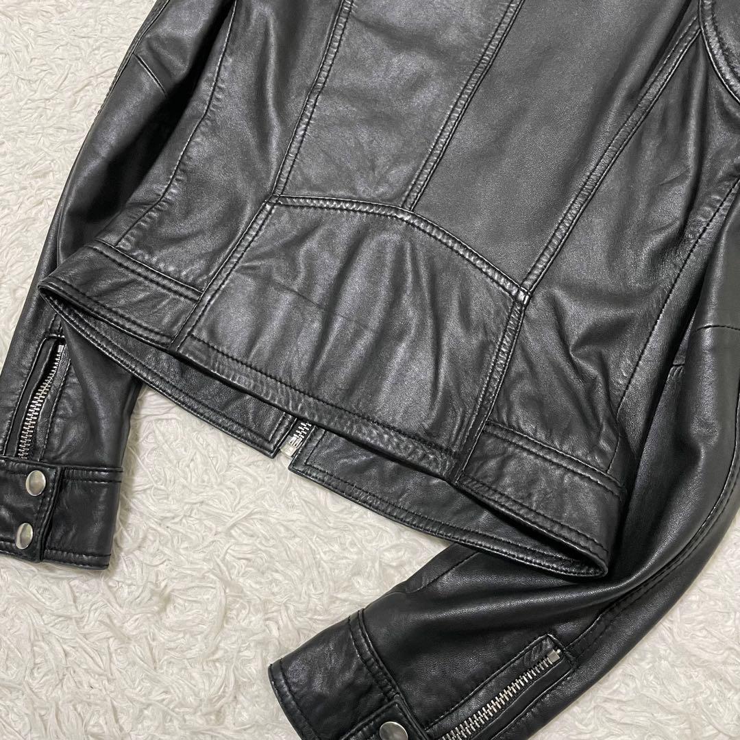 極美品 ドルチェ&ガッバーナ ラムレザージャケット マルチジップ 40/L相当