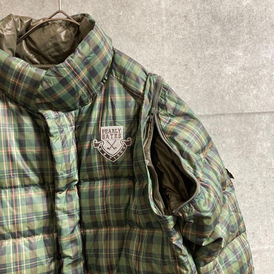 PEARLY GATES ダウンジャケット リバーシブル4way チェック