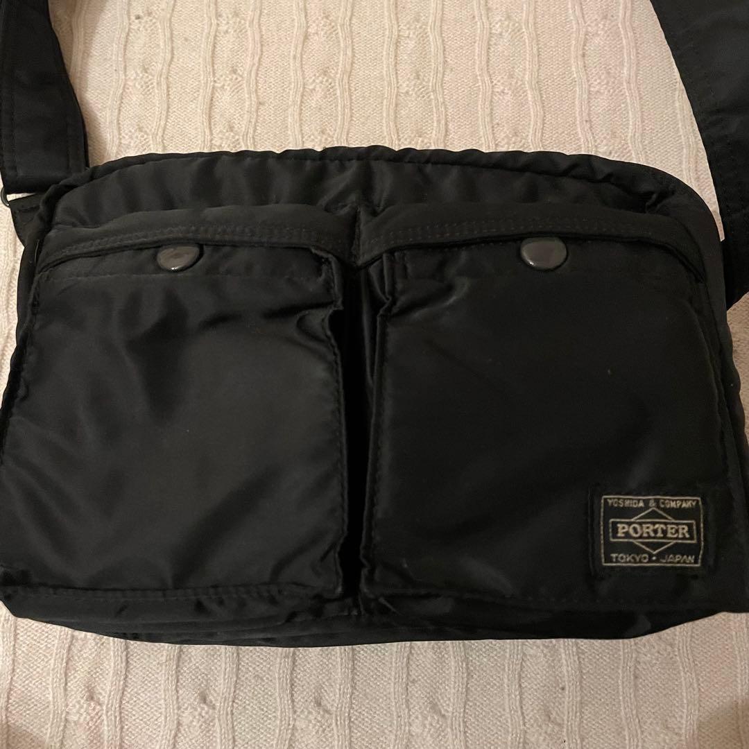 【美品✨】PORTER ポーター タンカー 2層 ショルダーバッグ ブラック