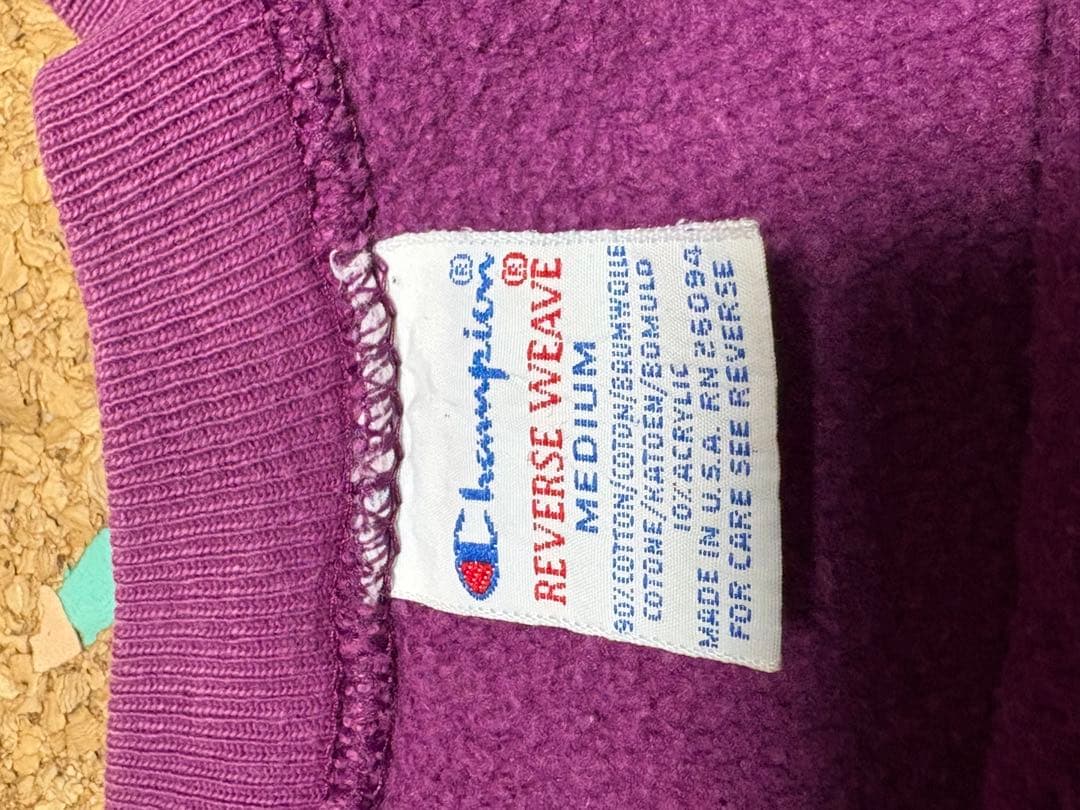 チャンピオン リバースウィーブ 90s 青目 パープル　USA製　ヴィンテージ